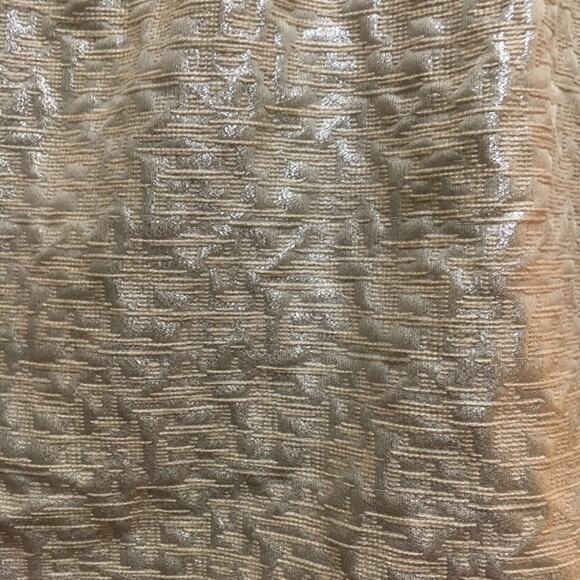 LOFT peachy tan and silver skirt with pockets Size 2 dressy - Picture 2 of 4